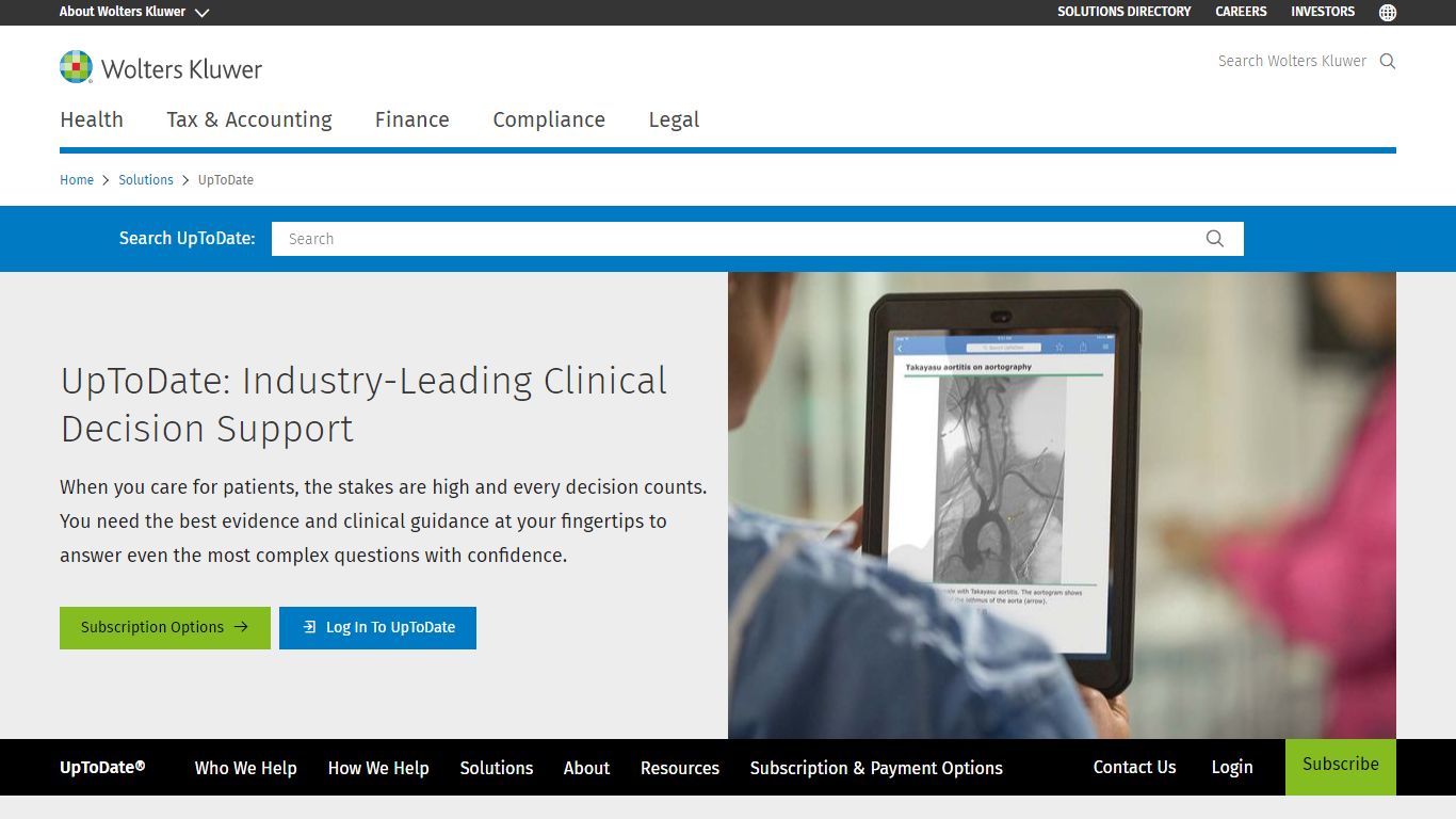 Evidence-Based Clinical Decision Support System| UpToDate - Wolters Kluwer